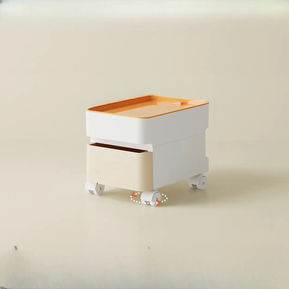 Rolling Kids Nighstand with Drawers and Casters Image - 7