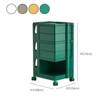 Rolling Narrow Open Storage Kids Nightstand with Shelf #size