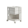 Rolling Narrow Open Storage Kids Nightstand with Shelf Image - 5