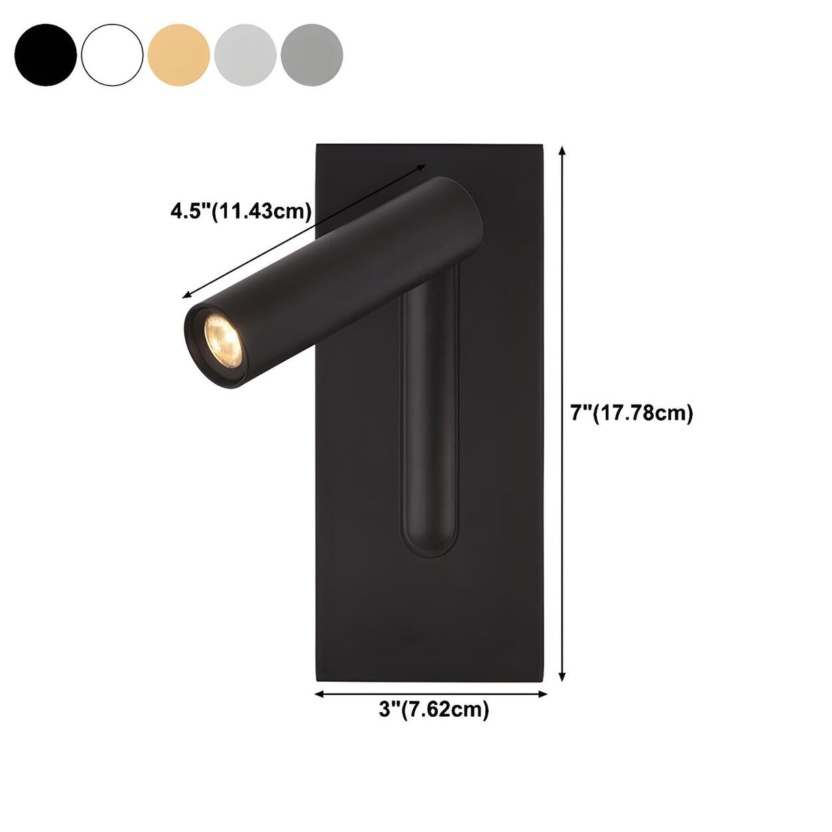 Rotatable Cylinder Bedside Reading Wall Light Sconce Image - 24
