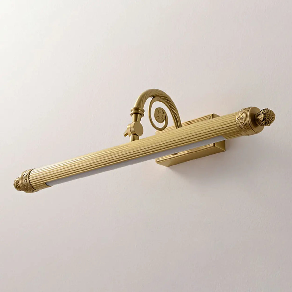 Rotating Vintage Gold Linear LED Metal Vanity Light Image - 6