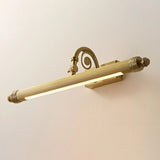 Rotating Vintage Gold Linear LED Metal Vanity Light Image - 7