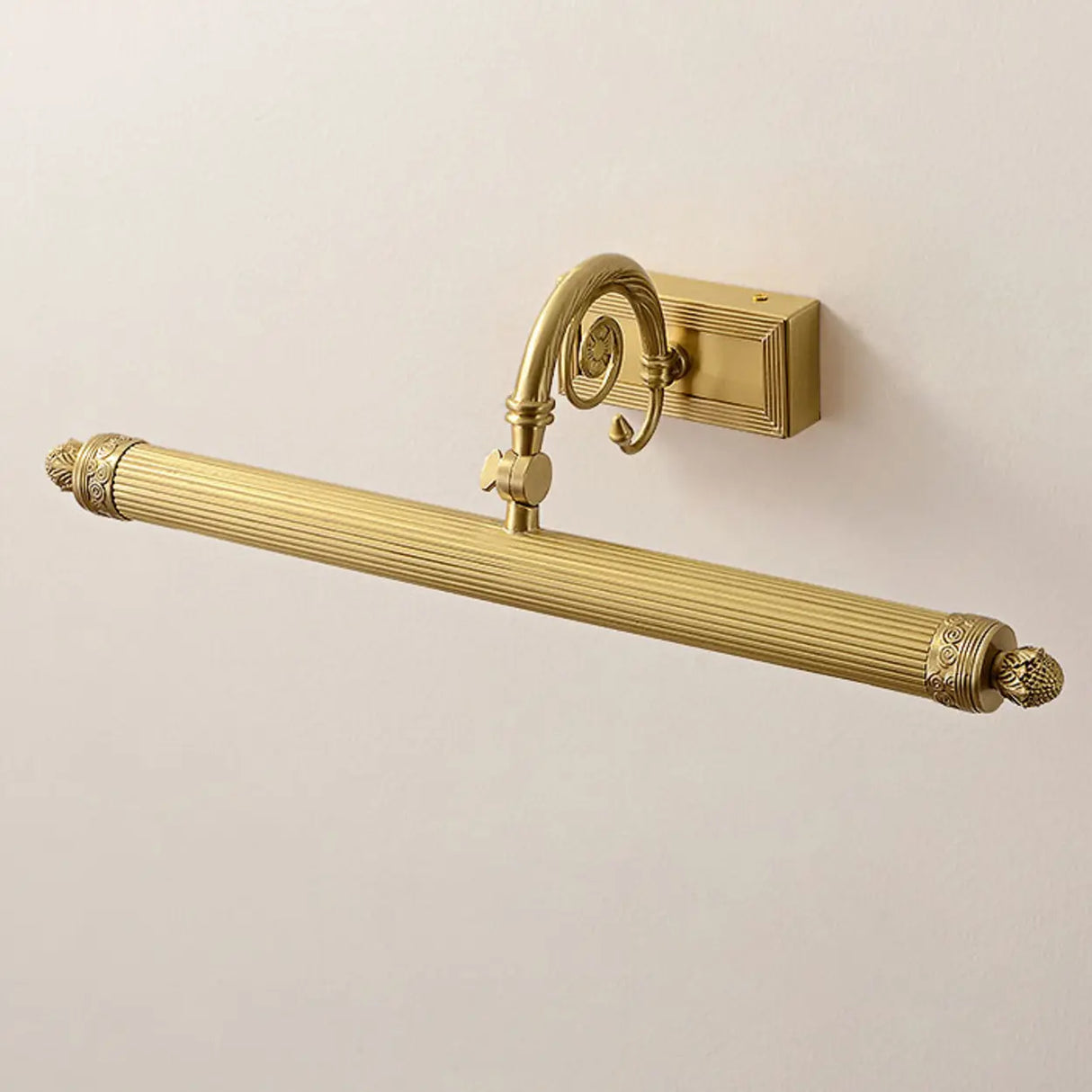 Rotating Vintage Gold Linear LED Metal Vanity Light Image - 9
