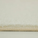 Round Abstract Mountain Pattern Wool Beige Area Rug Image - 6