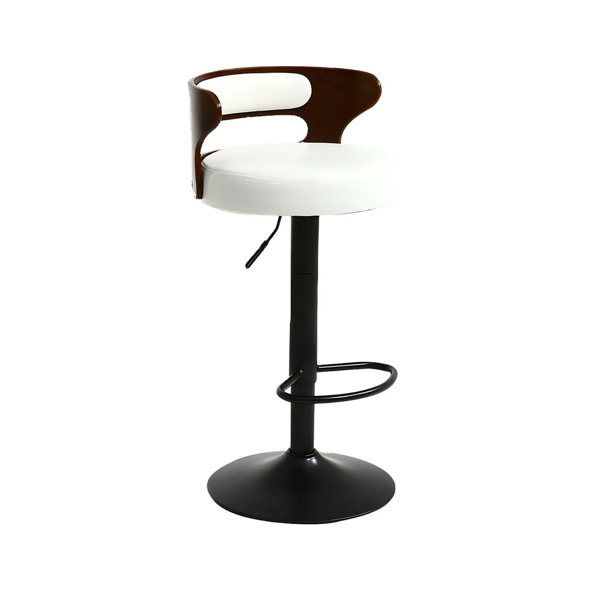 Round Adjustable Fabric Cotton Cushion Swivel Bar Stool Image - 11