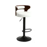 Round Adjustable Fabric Cotton Cushion Swivel Bar Stool Image - 11