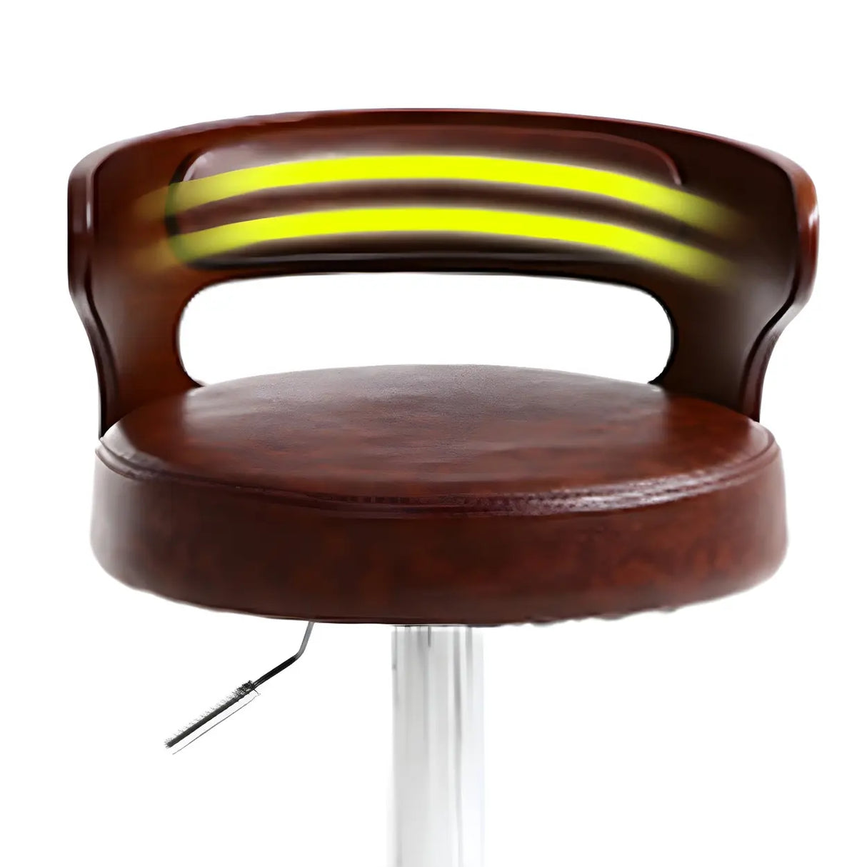 Round Adjustable Fabric Cotton Cushion Swivel Bar Stool Image - 12