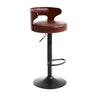 Round Adjustable Fabric Cotton Cushion Swivel Bar Stool Image - 20