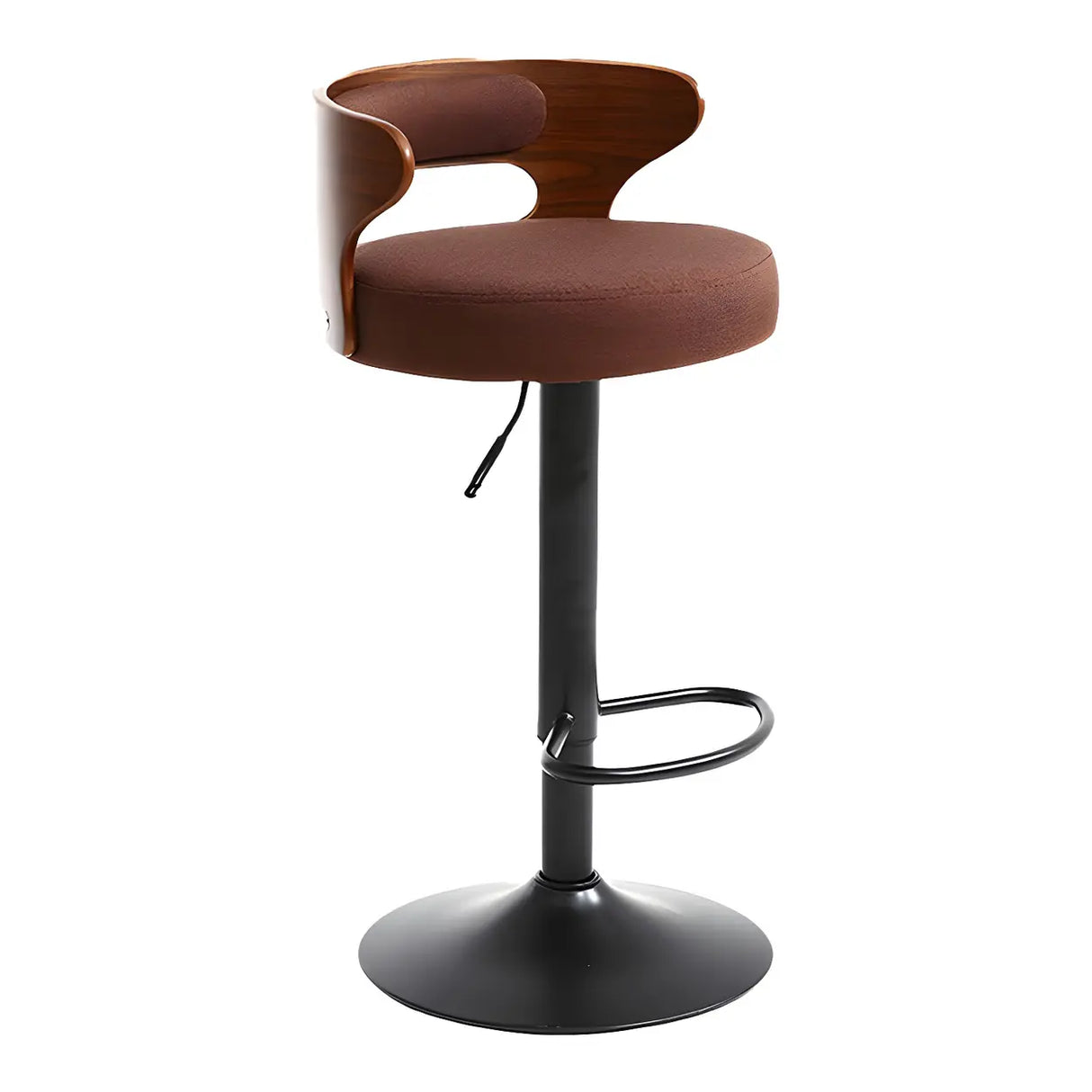 Round Adjustable Fabric Cotton Cushion Swivel Bar Stool Image - 30
