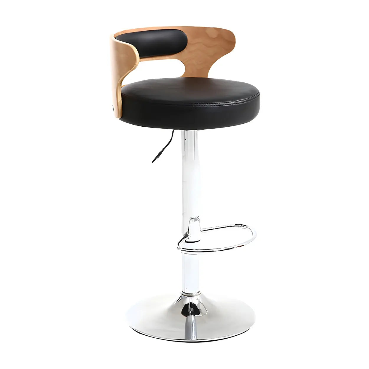 Round Adjustable Fabric Cotton Cushion Swivel Bar Stool Image - 35