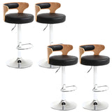 Round Adjustable Fabric Cotton Cushion Swivel Bar Stool Image - 37