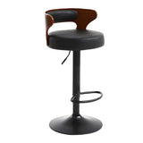 Round Adjustable Fabric Cotton Cushion Swivel Bar Stool Image - 40
