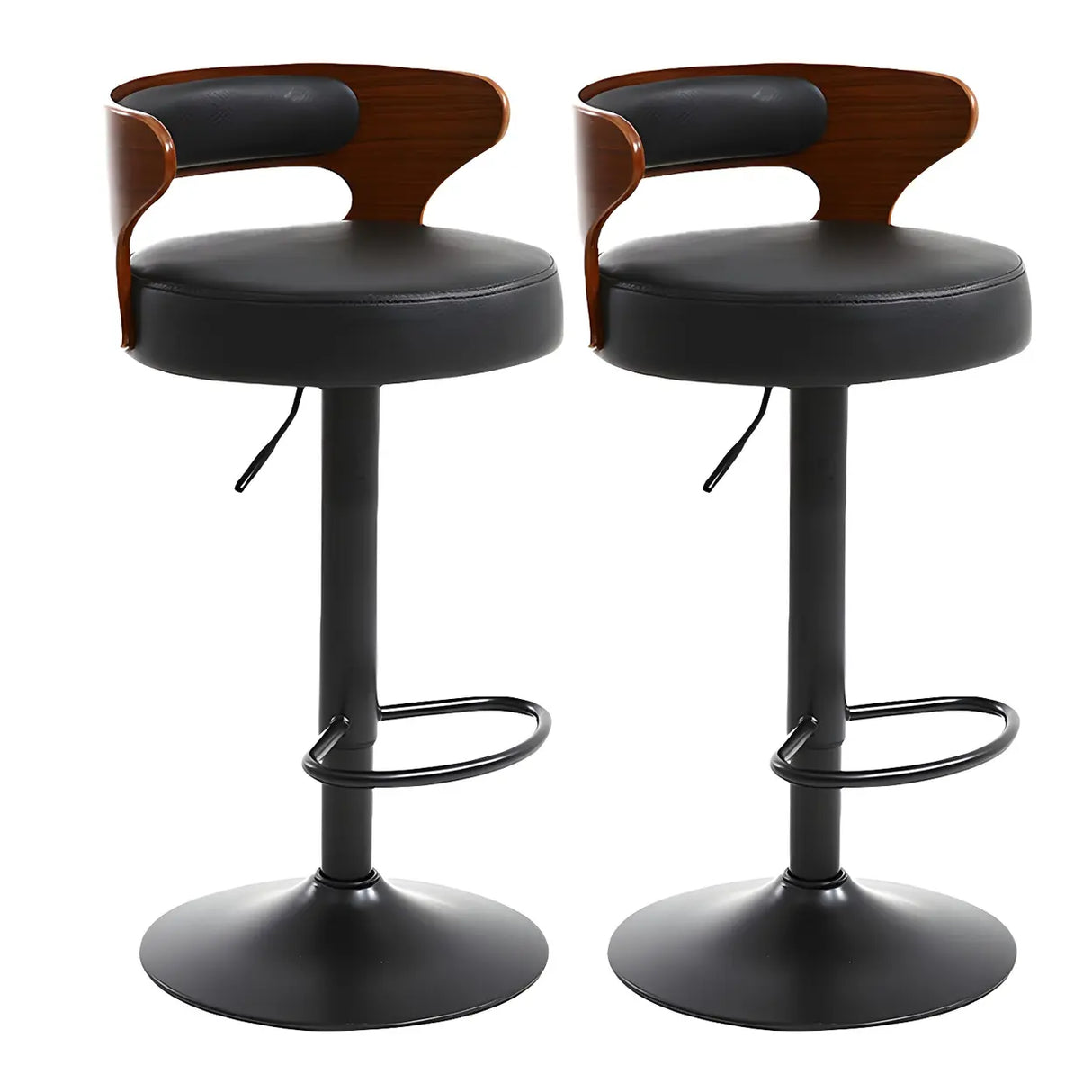 Round Adjustable Fabric Cotton Cushion Swivel Bar Stool Image - 41