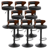 Round Adjustable Fabric Cotton Cushion Swivel Bar Stool Image - 44