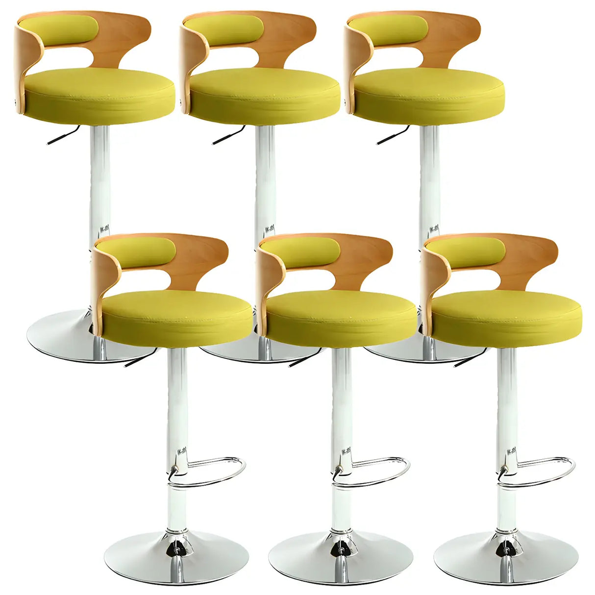 Round Adjustable Fabric Cotton Cushion Swivel Bar Stool Image - 58