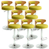 Round Adjustable Fabric Cotton Cushion Swivel Bar Stool Image - 59
