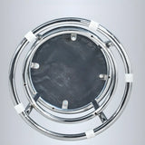 Round Cushioned Seat Metal Backless Bar Stool Black Image - 16