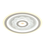 Round Flower Pattern LED Flush Mount Ceiling Light Image - 6