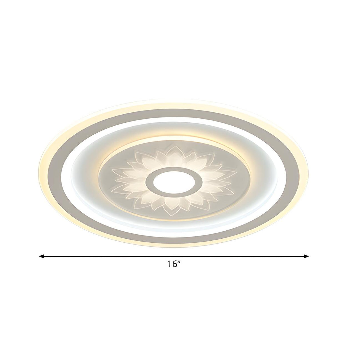Round Flower Pattern LED Flush Mount Ceiling Light 