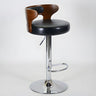 Round Leather Seat Adjustable Pedestal Swivel Bar Stool Image - 22