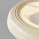 Round Living Room Stepless Dimming Ceiling Fan Light Image - 15