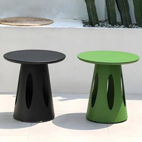 Round Top Aluminum Frame Outdoor Coffee Table Image - 1