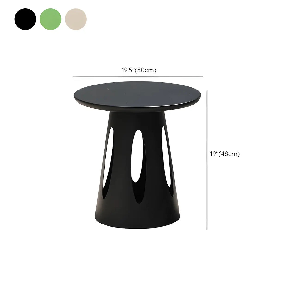 Round Top Aluminum Frame Outdoor Coffee Table 