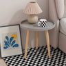 Round Wood Shelf Kids Nightstand Table with 3 Legs Image - 11