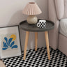 Round Wood Shelf Kids Nightstand Table with 3 Legs Image - 12