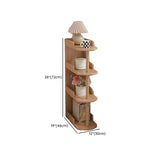 Round Wood Shelf Kids Nightstand Table with 3 Legs Image - 21