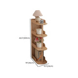 Round Wood Shelf Kids Nightstand Table with 3 Legs Image - 22