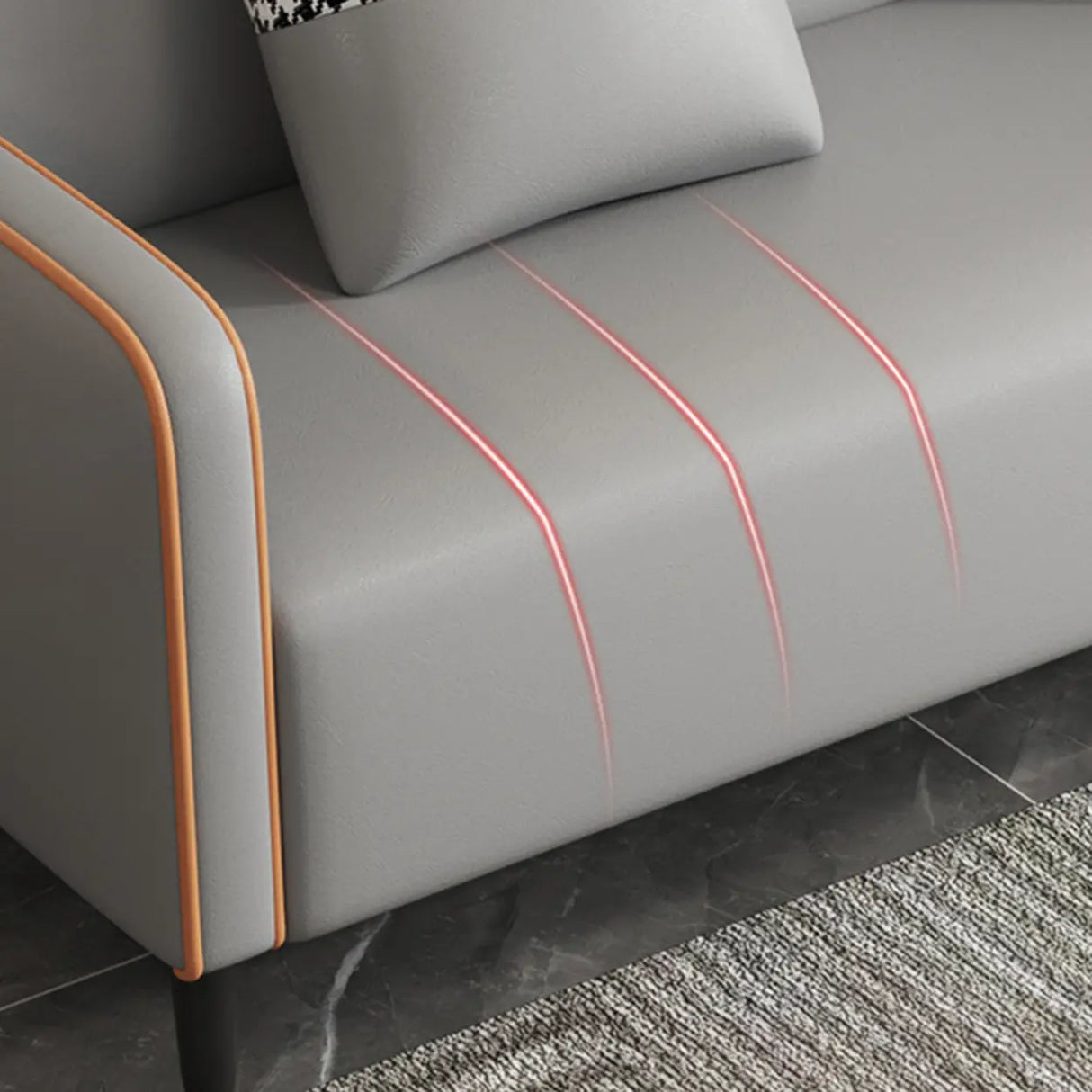 Royal Blue Water Resistant Tech Cloth Tight Back Sofa Image - 14