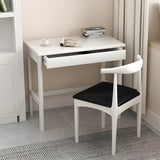 Rubberwood H-Shape Base Writing Desk with Drawers Image - 1