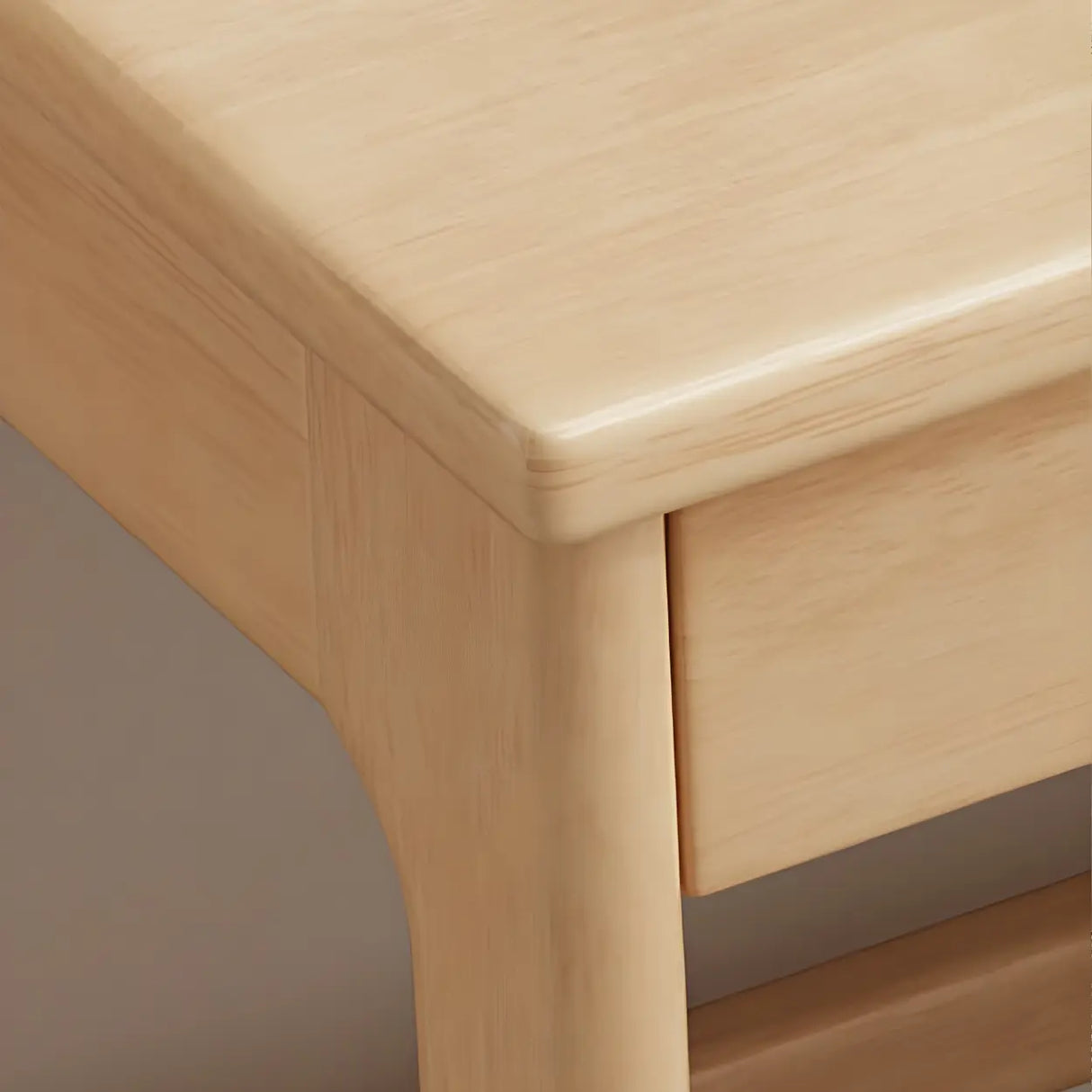 Rubberwood H-Shape Base Writing Desk with Drawers Image - 4