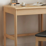 Rubberwood H-Shape Base Writing Desk with Drawers Image - 6