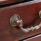 Rustic Accent Half Moon Wood Console Table with Drawer Image - 4