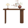 Rustic Asymmetric Wood Leg Entryway Console Table Image - 5