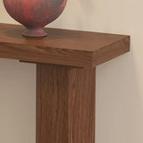 Rustic Asymmetric Wood Leg Entryway Console Table Image - 8