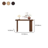 Rustic Asymmetric Wood Leg Entryway Console Table #size
