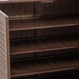 Rustic Bamboo Adjustable Hallway Brown Medium Shoe Storage Image - 18