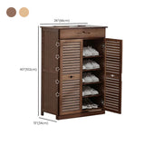 Rustic Bamboo Adjustable Hallway Brown Medium Shoe Storage Image - 28