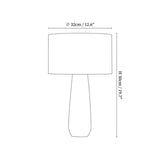 Rustic Bedroom Organic Drum Shade Wood Table Lamp Image - 19