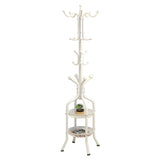 Rustic Black Hooks Metal Space-Saving Freestand Hall Tree Image - 11