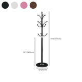 Rustic Black Hooks Metal Space-Saving Freestand Hall Tree Image - 31