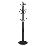 Rustic Black Hooks Metal Space-Saving Freestand Hall Tree Image - 9