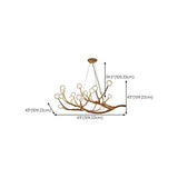 Rustic Branch Wooden Chandelier Dining Room Natural Image - 14