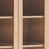 Rustic Brown 6-Tier Tall Oak Wooden Storage Bookcase Image - 12