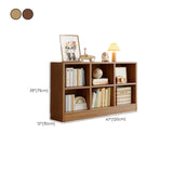 Rustic Brown Rectangular Cube Wooden Storage Bookcase Image - 34
