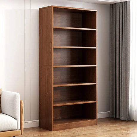 Rustic Brown Walnut Finish Wood Barrister Bookcase Image - 1