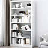 Rustic Brown Walnut Finish Wood Barrister Bookcase Image - 17